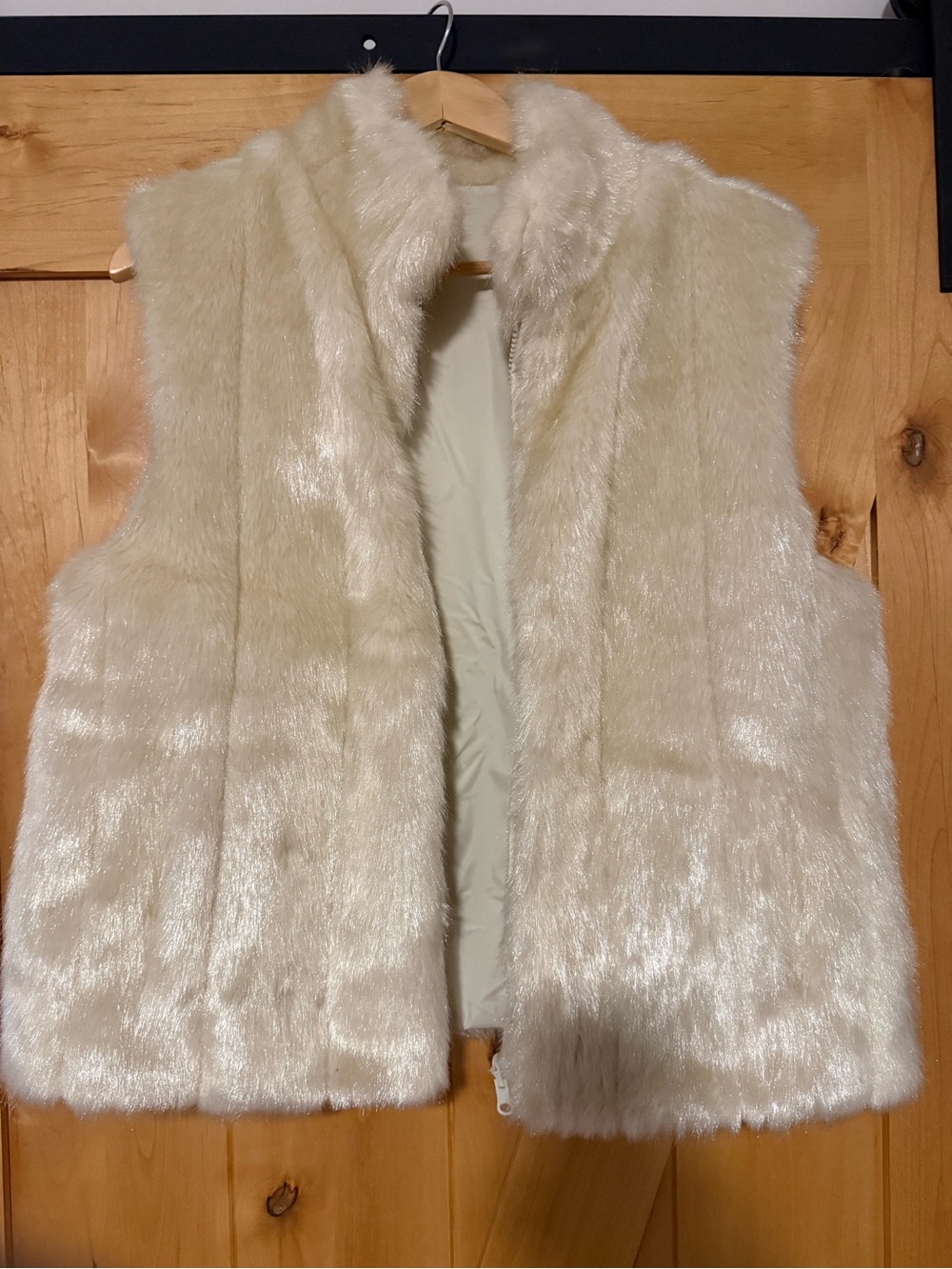 Ivory Faux Fur Vest